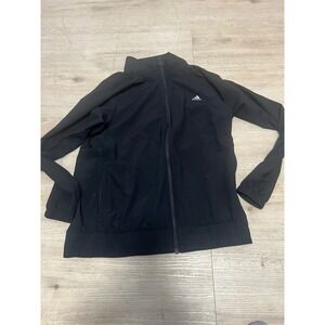 Adidas Golf Jacket Full Zip Black Track Warm Up Athletic Mens Size Small Punk Oi